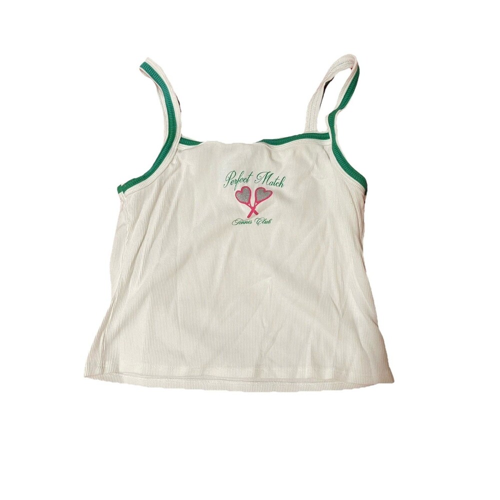 Almost Famous "Perfect Match Tennis Club" Ribbed Tank Top